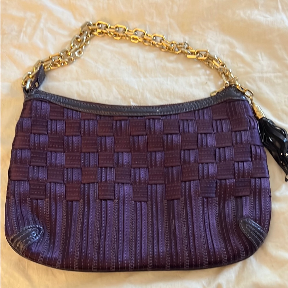 Cole Haan Purple Woven Chain Shoulder Bag